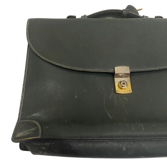 VINTAGE BALLY PATENT LEATHER Green Briefcase - Business Casual  - UNISEX - work - Picture 9 of 14